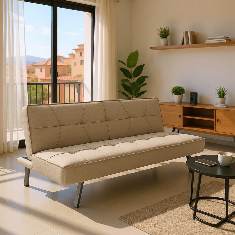 Καναπές-κρεβάτι Travis pakoworld 3θέσιος με ύφασμα μπεζ 175x83x74εκ Καναπές-κρεβάτι Travis pakoworld 3θέσιος με ύφασμα μπεζ 175x83x74εκ - Image 2