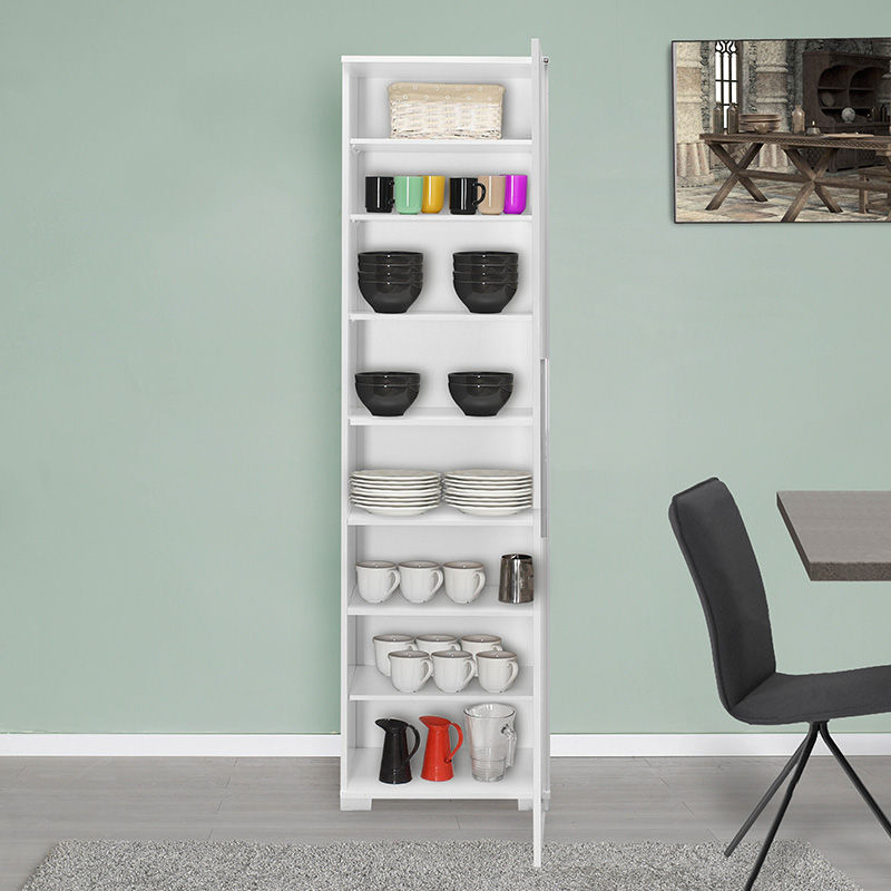 Στήλη Diamond1 pakoworld λευκό gloss 50x35x187εκ Στήλη Diamond1 pakoworld λευκό gloss 50x35x187εκ