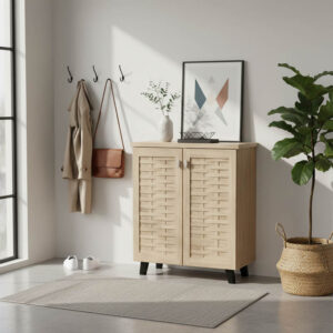 Παπουτσοθήκη-ντουλάπι MANTAM pakoworld 12 ζεύγων χρώμα sonoma 78x40x92εκ