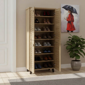 Παπουτσοθήκη-ντουλάπα MANTAM pakoworld 24 ζεύγων χρώμα sonoma 78x40x170