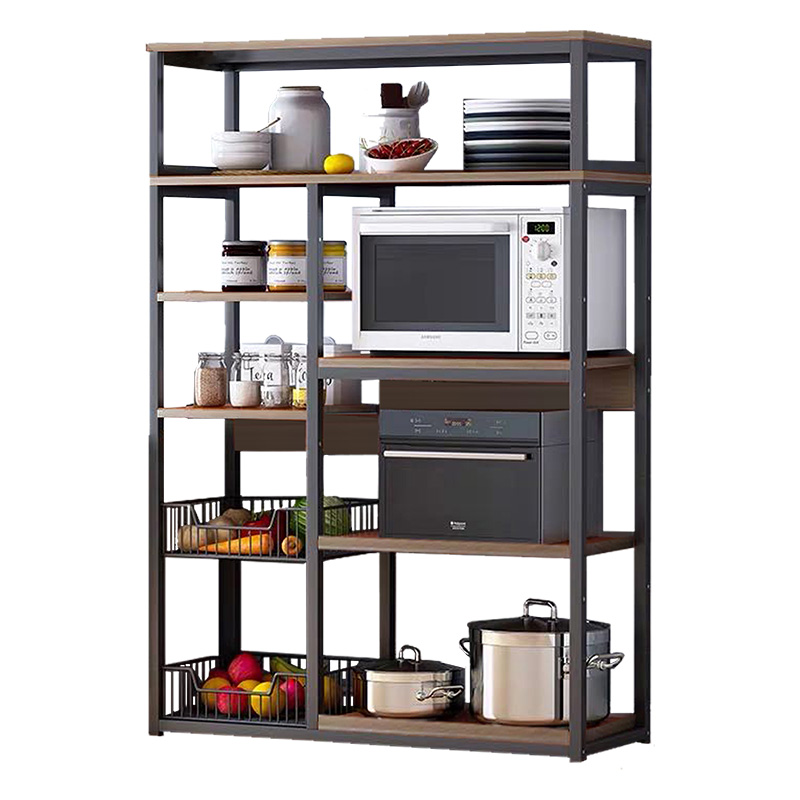 Ραφιέρα επιδαπέδια Leena pakoworld μέταλλο σκούρο καρυδί-μαύρο 80x30x142εκ Ραφιέρα επιδαπέδια Leena pakoworld μέταλλο σκούρο καρυδί-μαύρο 80x30x142εκ