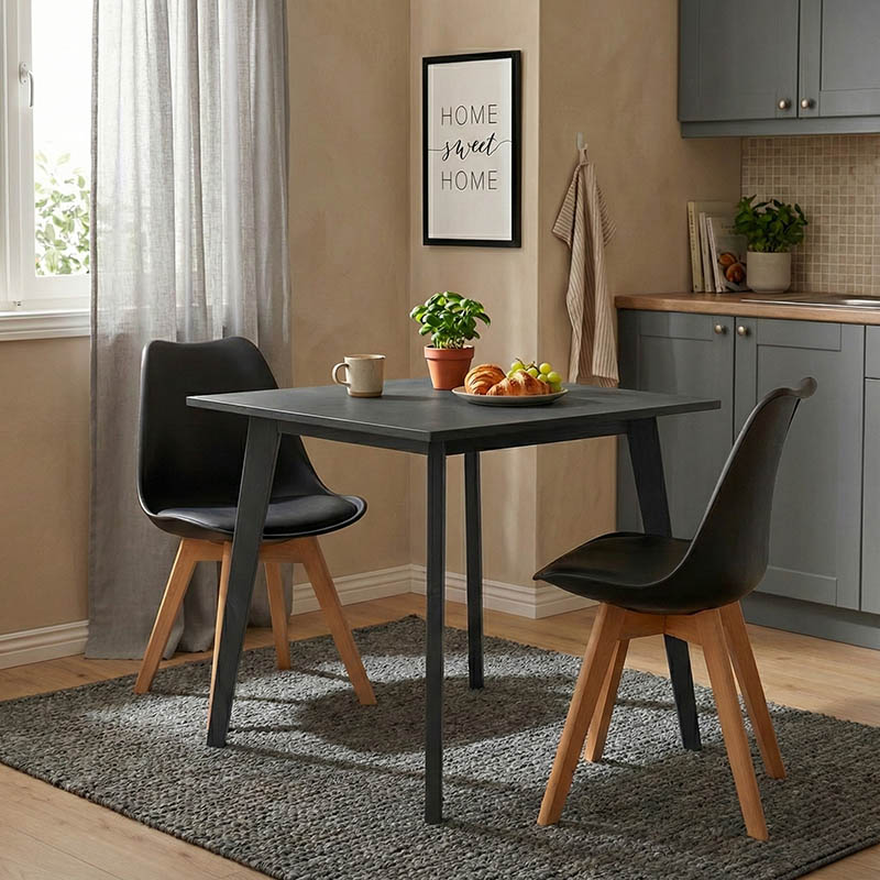 Τραπέζι Benson pakoworld MDF σε rustic grey απόχρωση 80x80x75εκ Τραπέζι Benson pakoworld MDF σε rustic grey απόχρωση 80x80x75εκ - Image 2