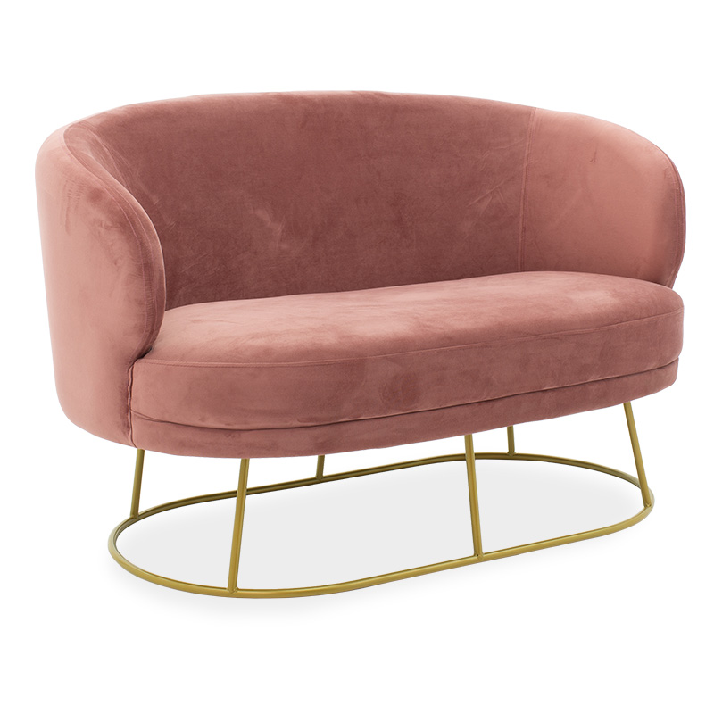 Καναπές 2θέσιος Rony pakoworld βελούδο σάπιο μήλο-χρυσό 132x82x83εκ Καναπές 2θέσιος Rony pakoworld βελούδο σάπιο μήλο-χρυσό 132x82x83εκ - Image 2