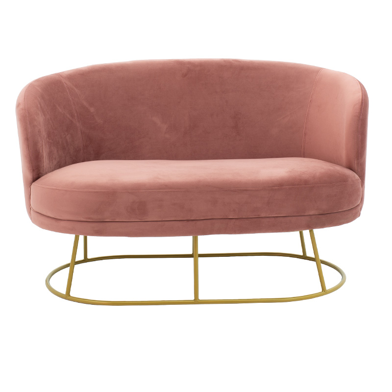 Καναπές 2θέσιος Rony pakoworld βελούδο σάπιο μήλο-χρυσό 132x82x83εκ Καναπές 2θέσιος Rony pakoworld βελούδο σάπιο μήλο-χρυσό 132x82x83εκ - Image 3