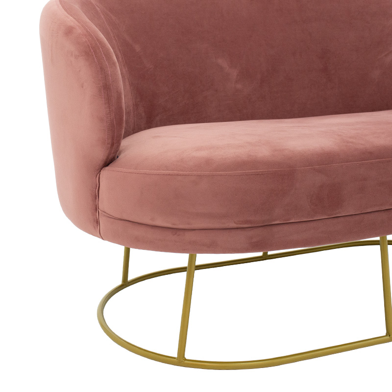 Καναπές 2θέσιος Rony pakoworld βελούδο σάπιο μήλο-χρυσό 132x82x83εκ Καναπές 2θέσιος Rony pakoworld βελούδο σάπιο μήλο-χρυσό 132x82x83εκ - Image 5