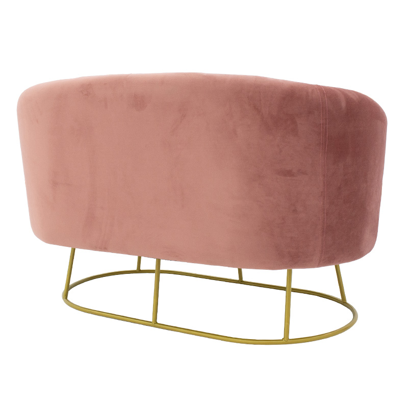 Καναπές 2θέσιος Rony pakoworld βελούδο σάπιο μήλο-χρυσό 132x82x83εκ Καναπές 2θέσιος Rony pakoworld βελούδο σάπιο μήλο-χρυσό 132x82x83εκ - Image 6