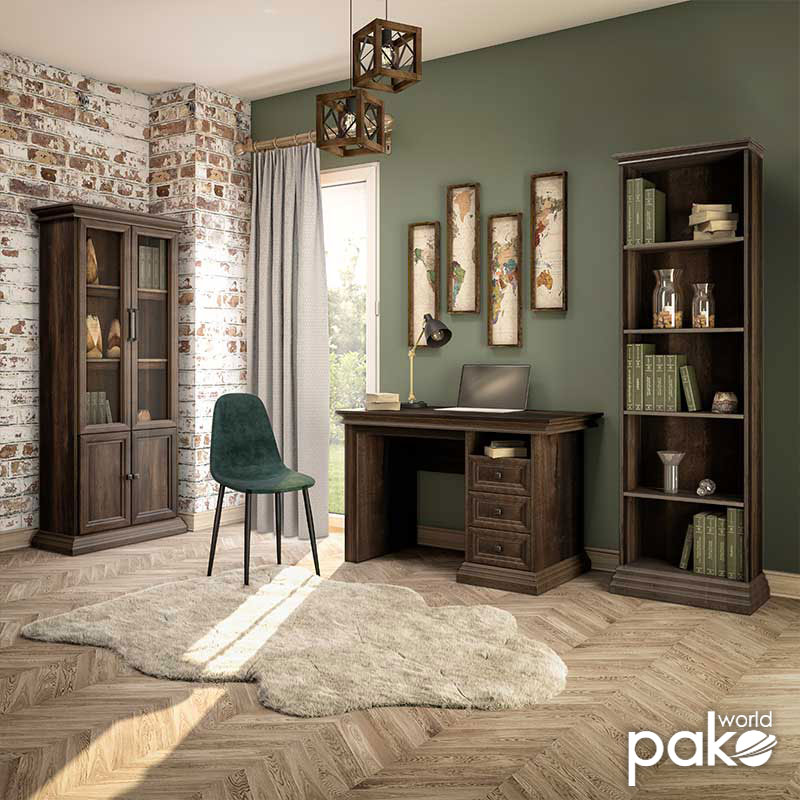 Γραφείο εργασίας Mozart pakoworld με συρτάρια χρώμα καρυδί 121x60x78εκ Γραφείο εργασίας Mozart pakoworld με συρτάρια χρώμα καρυδί 121x60x78εκ - Image 2