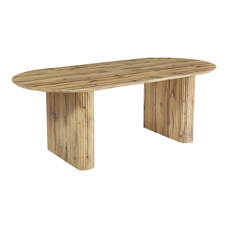 Τραπέζι Nembou pakoworld mdf σε oak απόχρωση 210x100x76εκ Τραπέζι Nembou pakoworld mdf σε oak απόχρωση 210x100x76εκ - Image 2