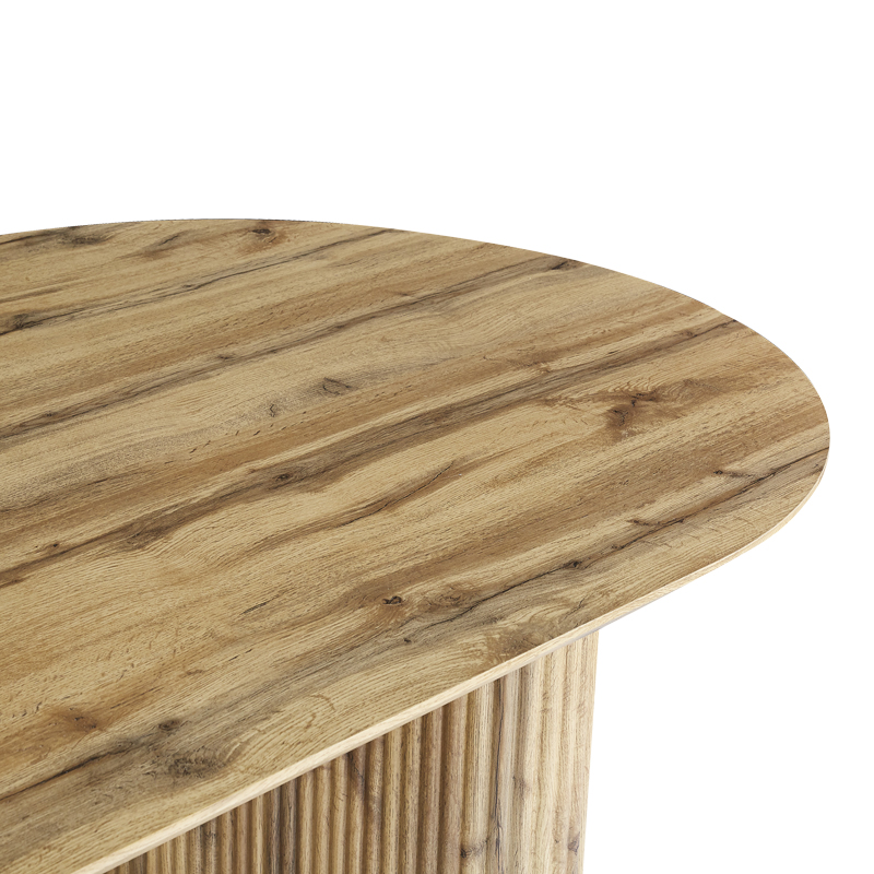 Τραπέζι Nembou pakoworld mdf σε oak απόχρωση 210x100x76εκ Τραπέζι Nembou pakoworld mdf σε oak απόχρωση 210x100x76εκ - Image 6
