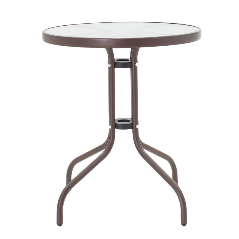 Τραπέζι Watson pakoworld μέταλλο καφέ-γυαλί Φ60x70εκ Τραπέζι Watson pakoworld μέταλλο καφέ-γυαλί Φ60x70εκ - Image 2