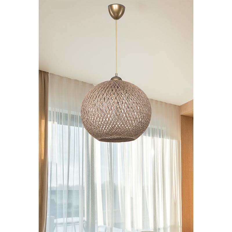 Φωτιστικό οροφής μονόφωτο Leshia pakoworld Ε27 καφέ Φ38x38εκ Φωτιστικό οροφής μονόφωτο Leshia pakoworld Ε27 καφέ Φ38x38εκ - Image 2