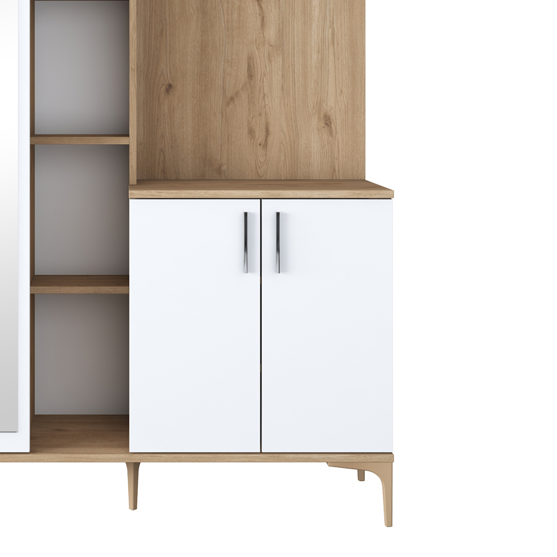 Έπιπλο εισόδου Zozmo pakoworld καρυδί-λευκό μελαμίνης 120x37.5x198.6εκ Έπιπλο εισόδου Zozmo pakoworld καρυδί-λευκό μελαμίνης 120x37.5x198.6εκ - Image 6