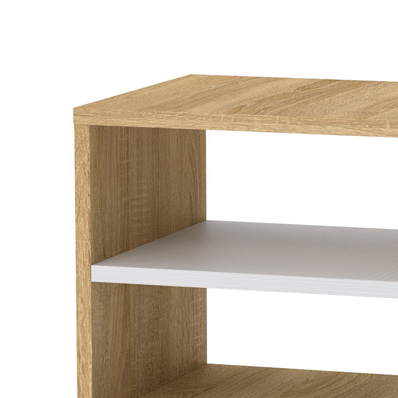 Κομοδίνο Mason pakoworld sonoma-λευκό 40x32x40εκ Κομοδίνο Mason pakoworld sonoma-λευκό 40x32x40εκ - Image 2