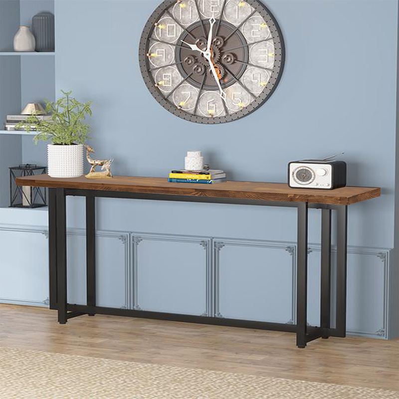 Κονσόλα Dice pakoworld μασίφ ξύλο πεύκου καρυδί-μαύρο 150x30x90εκ Κονσόλα Dice pakoworld μασίφ ξύλο πεύκου καρυδί-μαύρο 150x30x90εκ