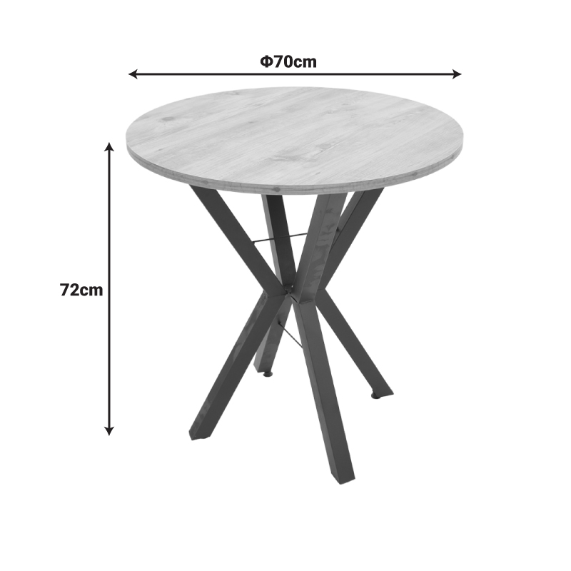 Τραπέζι Rogue pakoworld μαύρο εφε μαρμάρου με μαύρα μεταλλικά πόδια Φ70x72εκ Τραπέζι Rogue pakoworld μαύρο εφε μαρμάρου με μαύρα μεταλλικά πόδια Φ70x72εκ - Image 4