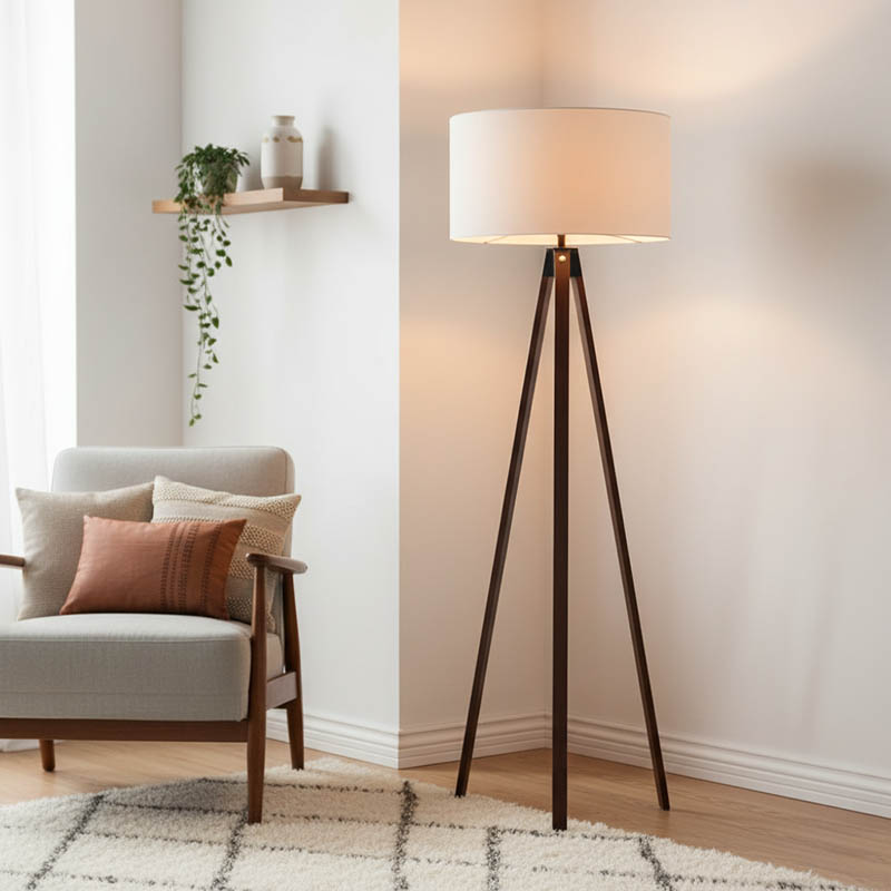 Φωτιστικό δαπέδου PWL-1059 pakoworld Ε27 καρυδί-μπεζ Φ38x140εκ Φωτιστικό δαπέδου PWL-1059 pakoworld Ε27 καρυδί-μπεζ Φ38x140εκ - Image 2