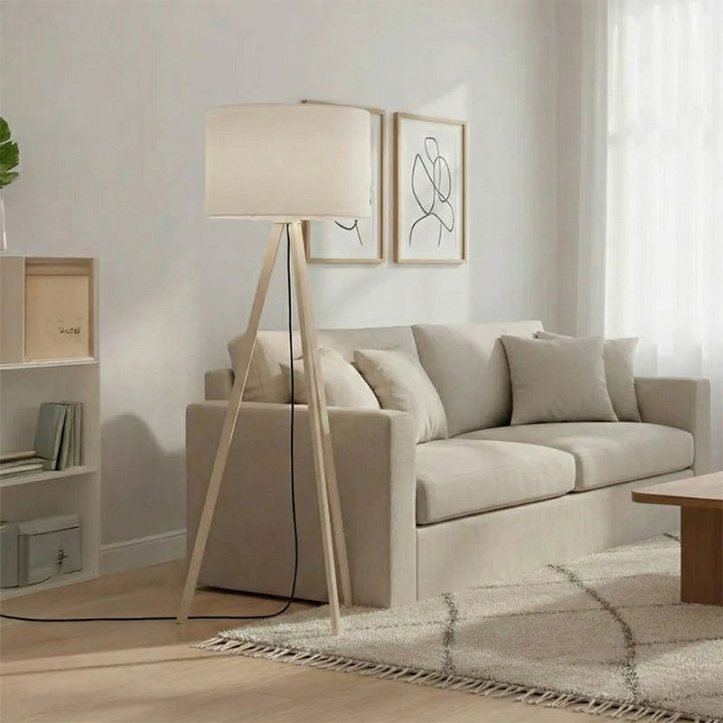 Φωτιστικό δαπέδου PWL-1060 pakoworld Ε27 φυσικό-κρεμ Φ38x140εκ Φωτιστικό δαπέδου PWL-1060 pakoworld Ε27 φυσικό-κρεμ Φ38x140εκ - Image 2