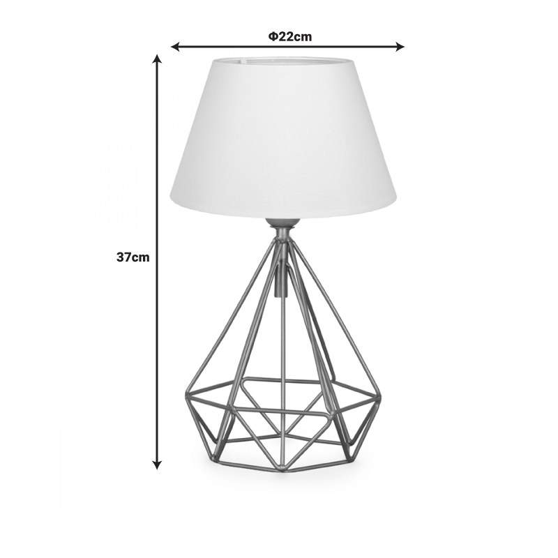 Επιτραπέζιο φωτιστικό PWL-1080 pakoworld Ε27 λευκό-χρυσό 22x22x37εκ Επιτραπέζιο φωτιστικό PWL-1080 pakoworld Ε27 λευκό-χρυσό 22x22x37εκ - Image 2