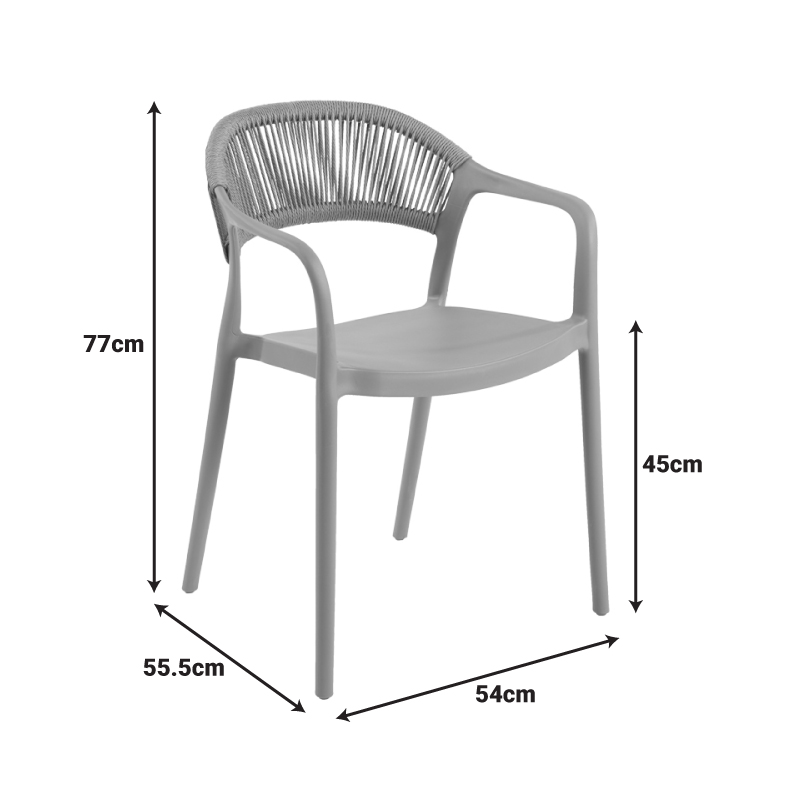 Πολυθρόνα Ankara pakoworld στοιβαζόμενη pp-pe rattan σε μαύρη-φυσική απόχρωση 54x55.5x77εκ Πολυθρόνα Ankara pakoworld στοιβαζόμενη pp-pe rattan σε μαύρη-φυσική απόχρωση 54x55.5x77εκ - Image 9