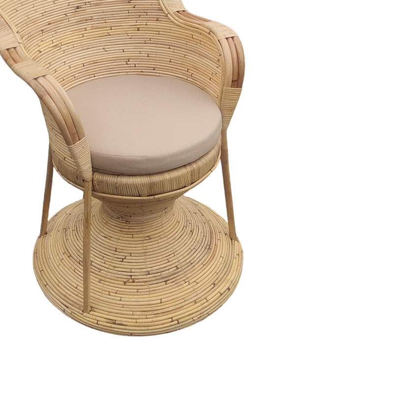 Πολυθρόνα Rea Inart με μπεζ μαξιλάρι-φυσικό rattan 92x75x140εκ Πολυθρόνα Rea Inart με μπεζ μαξιλάρι-φυσικό rattan 92x75x140εκ - Image 6