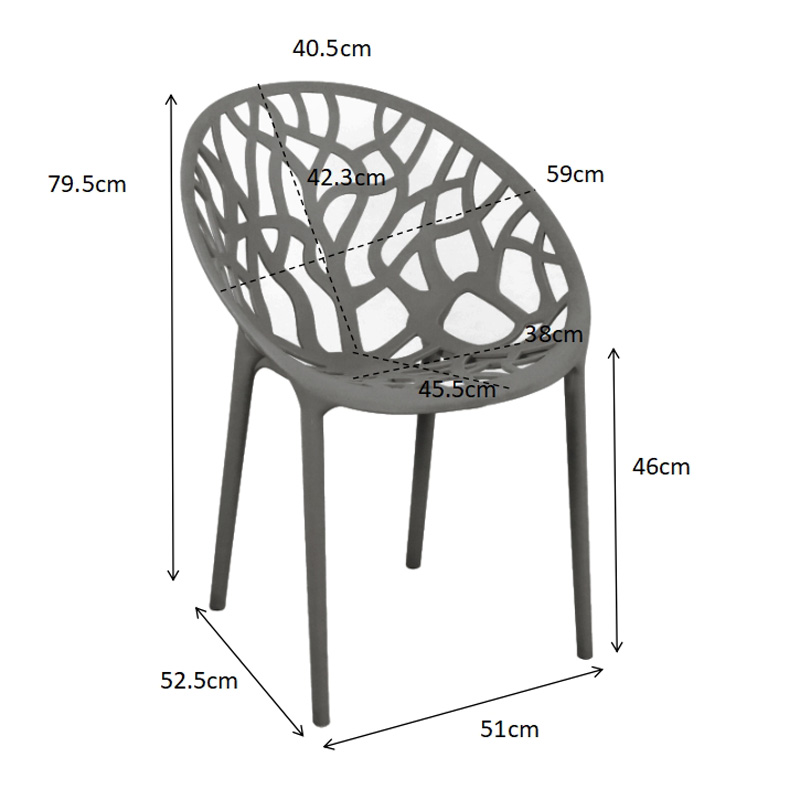 Πολυθρόνα Daren pakoworld pp σε ανθρακί απόχρωση 59x60x79,5εκ Πολυθρόνα Daren pakoworld pp σε ανθρακί απόχρωση 59x60x79,5εκ - Image 7