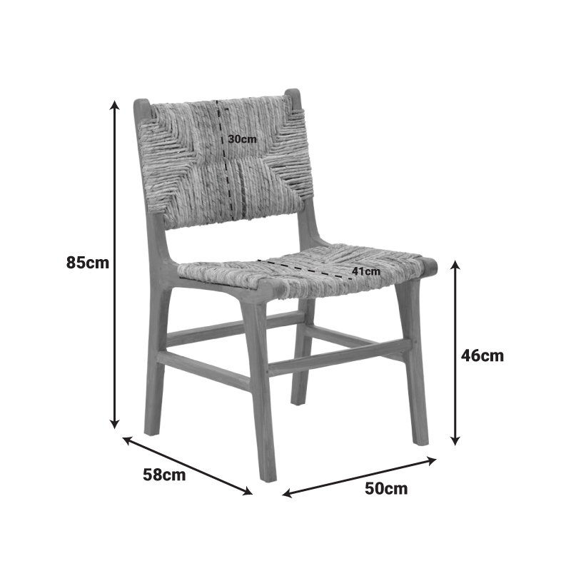 Καρέκλα Refane pakoworld σκελετός teak ξύλο με ψάθα σε φυσική απόχρωση 50x58x85εκ Καρέκλα Refane pakoworld σκελετός teak ξύλο με ψάθα σε φυσική απόχρωση 50x58x85εκ - Image 2