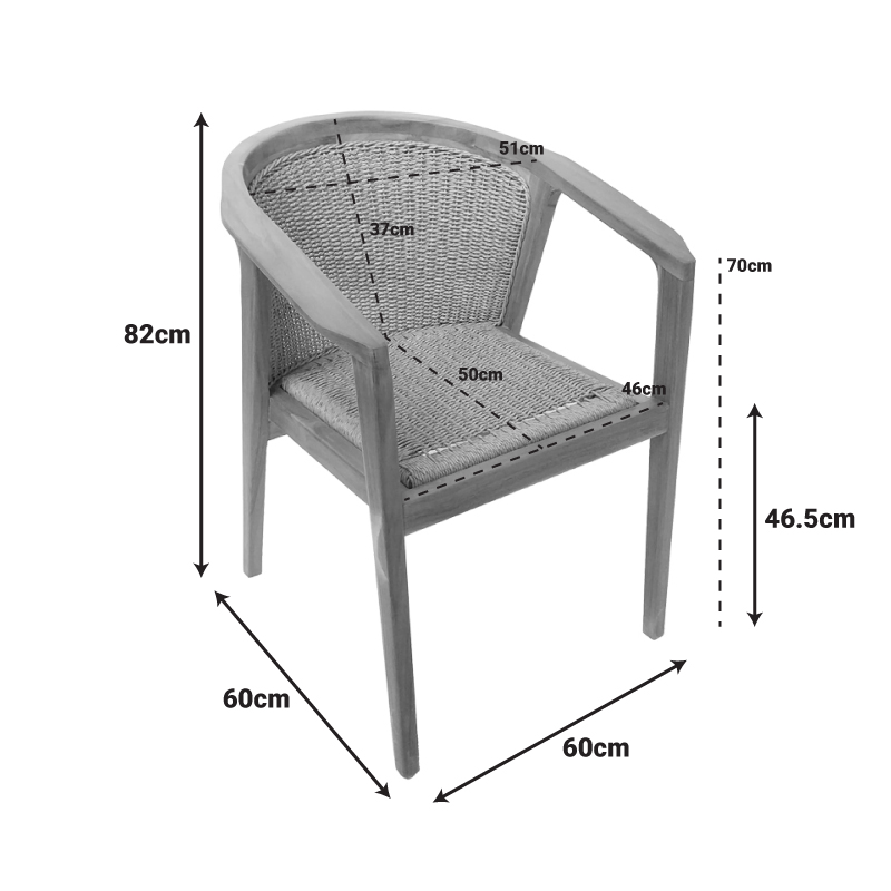 Τραπεζαρία Granny-Kenda Ι pakoworld σετ 5τεμ σε φυσική-μπεζ απόχρωση Φ80x75εκ Τραπεζαρία Granny-Kenda Ι pakoworld σετ 5τεμ σε φυσική-μπεζ απόχρωση Φ80x75εκ - Image 9