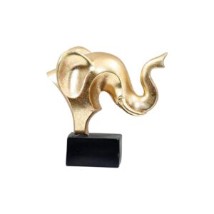 ΕΠΙΤΡΑΠΕΖΙΑ ΔΙΑΚΟΣΜΗΤΙΚΗ ΦΙΓΟΥΡΑ Fylliana " Elephant " ΜΑΥΡΟ-ΧΡΥΣΟ ΧΡΩΜΑ 17x9x20εκ