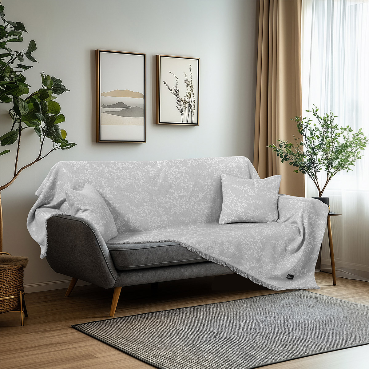 Beauty Home Ριχτάρι Μονοθέσιο Amos Art 8715 170x170 Γκρι Beauty Home Ριχτάρι Μονοθέσιο Amos Art 8715 170x170 Γκρι