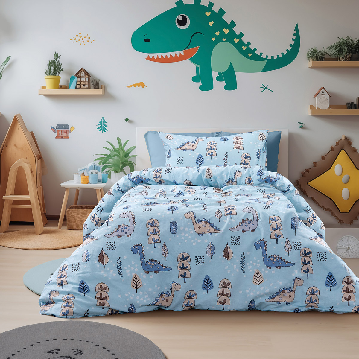 Beauty Home Σετ σεντόνια μονά με λάστιχο Candy Art 6325 110x200+32 Σιέλ Beauty Home Σετ σεντόνια μονά με λάστιχο Candy Art 6325 110x200+32 Σιέλ