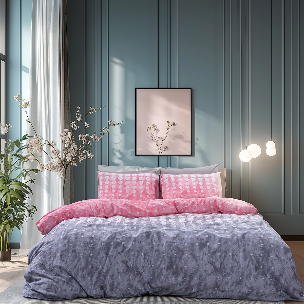 Beauty Home Σετ σεντόνια μονά με λάστιχο Glory Art 12372 110x200+32 Ροζ,Γκρι Beauty Home Σετ σεντόνια μονά με λάστιχο Glory Art 12372 110x200+32 Ροζ,Γκρι