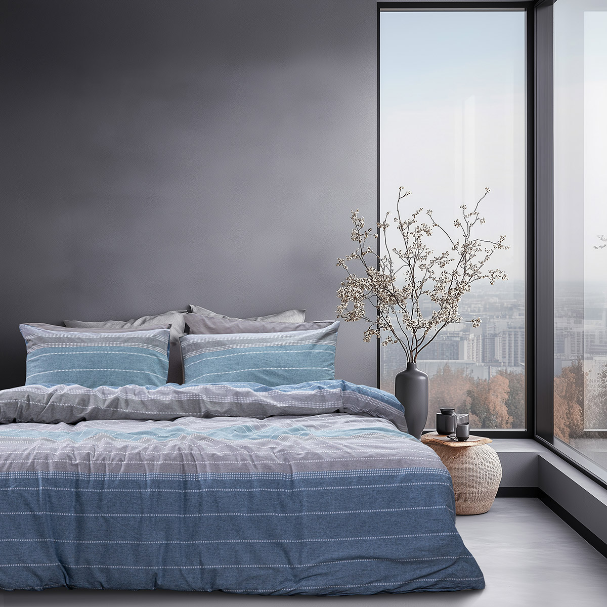 Beauty Home Σετ πάπλωμα μονό Glory Art 12373 160x230 Γκρι,Μπλε Beauty Home Σετ πάπλωμα μονό Glory Art 12373 160x230 Γκρι,Μπλε