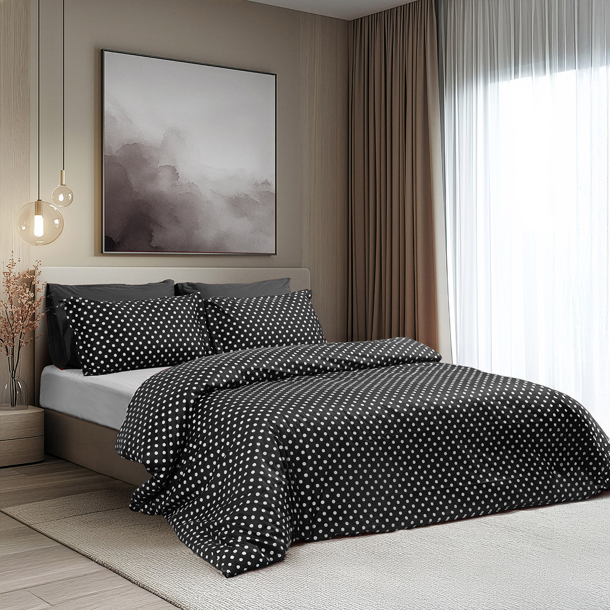 Beauty Home Σετ κουβερλί μονό Art 10101 Fancy 160x230 Μαύρο Beauty Home Σετ κουβερλί μονό Art 10101 Fancy 160x230 Μαύρο