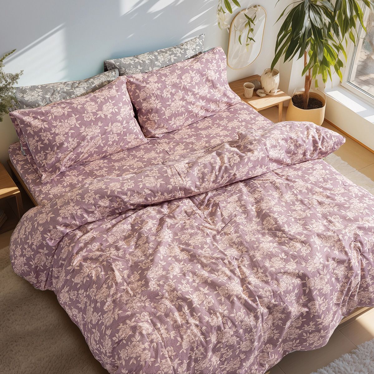 Beauty Home Σετ σεντόνια φανελένια King Size με λάστιχο Muscat Art 12635 185x200+32 Σάπιο Μήλο Beauty Home Σετ σεντόνια φανελένια King Size με λάστιχο Muscat Art 12635 185x200+32 Σάπιο Μήλο