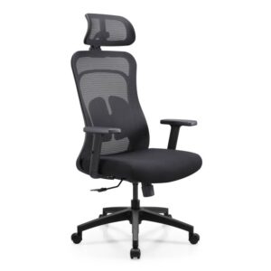 ΚΑΡΕΚΛΑ ΓΡΑΦΕΙΟΥ Fylliana FL408 ΜΑΥΡΟ ΥΦΑΣΜΑ ΜΑΥΡΟ ΣΚΕΛΕΤΟ 64x64x120-130εκ