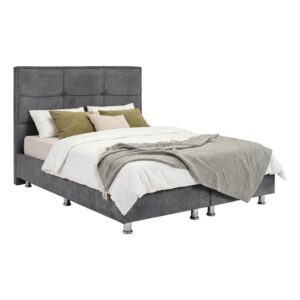 ΚΡΕΒΑΤΙ Fylliana New Nicolle ΓΚΡΙ ΜΕ ΑΠΟΘ ΧΩΡΟ 162x208x130εκ (160x200)
